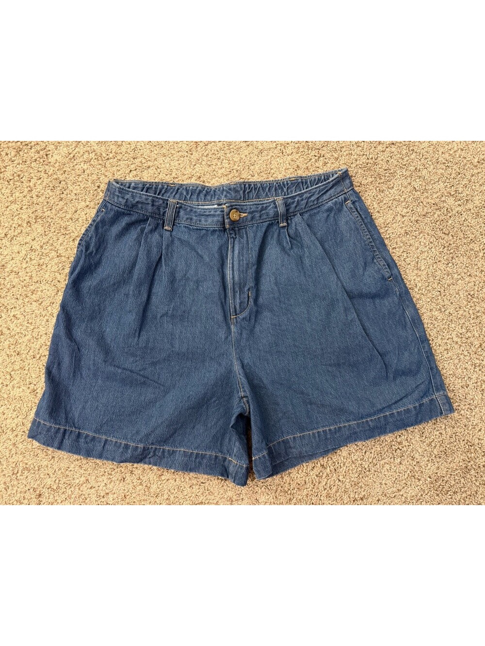 Old Navy OG Chino Extra High Rise Denim Shorts Size Large 32w Mom Shorts